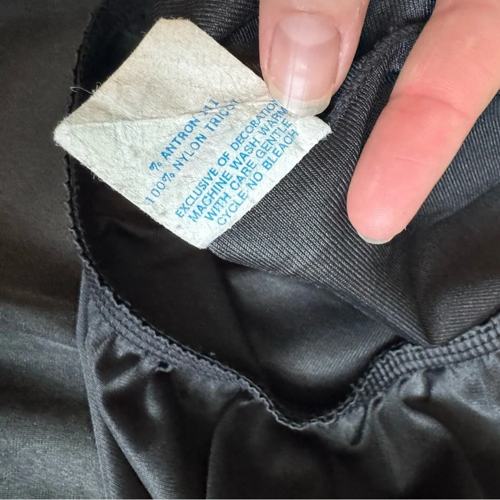 Vintage Sliperfection Black Half Skirt Slip with Lace Hem Size S - Picture 8 of 11